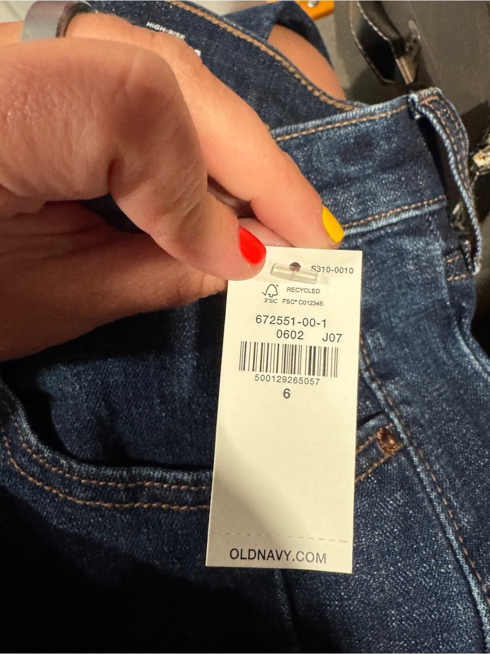 Old Navy Dark Blue Barrel Jeans - new - Picture 4 of 5